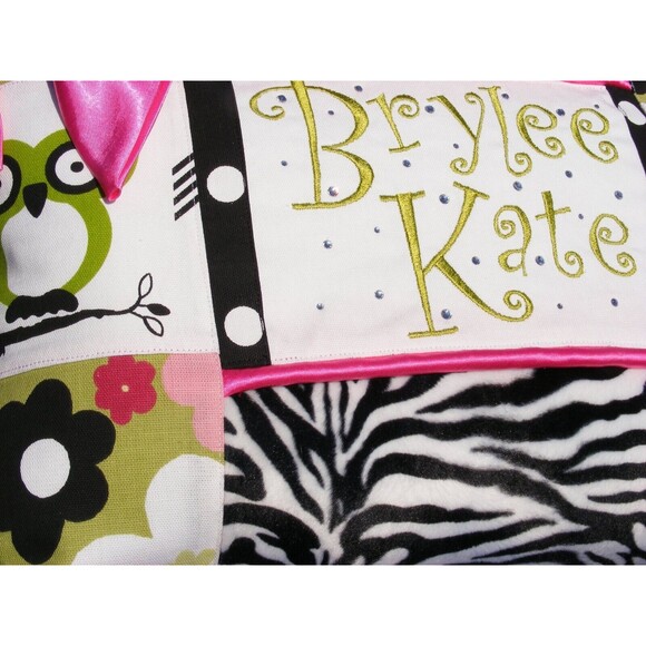 Custom Handmade Owl Theme Diaper Bag Pockets Large Capacity Crossbody patchwork - Picture 3 of 8